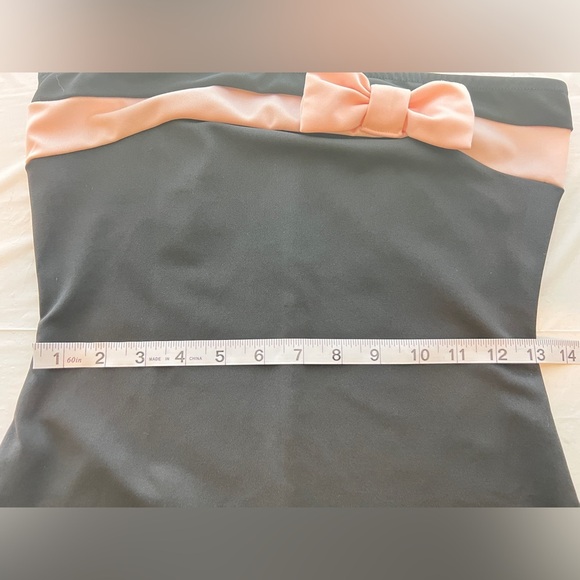 SHEIN Black and Pink Strapless Bodycon Dress - Picture 4 of 6